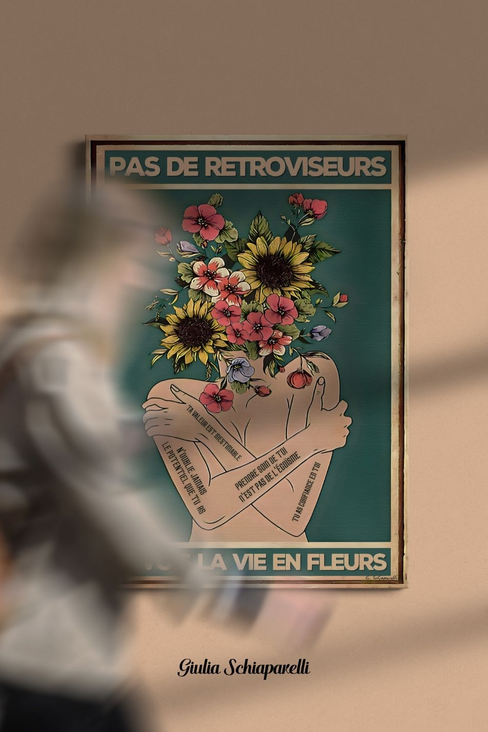 Pas de rétroviseurs, je vois la vie en fleurs