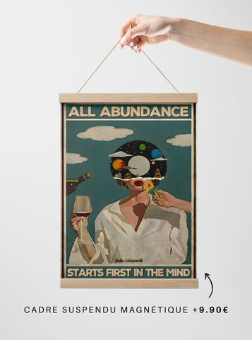 Toile - All abundance starts first in the mind