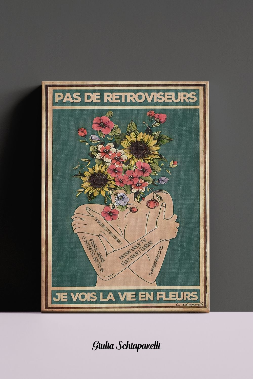 Pas de rétroviseurs, je vois la vie en fleurs